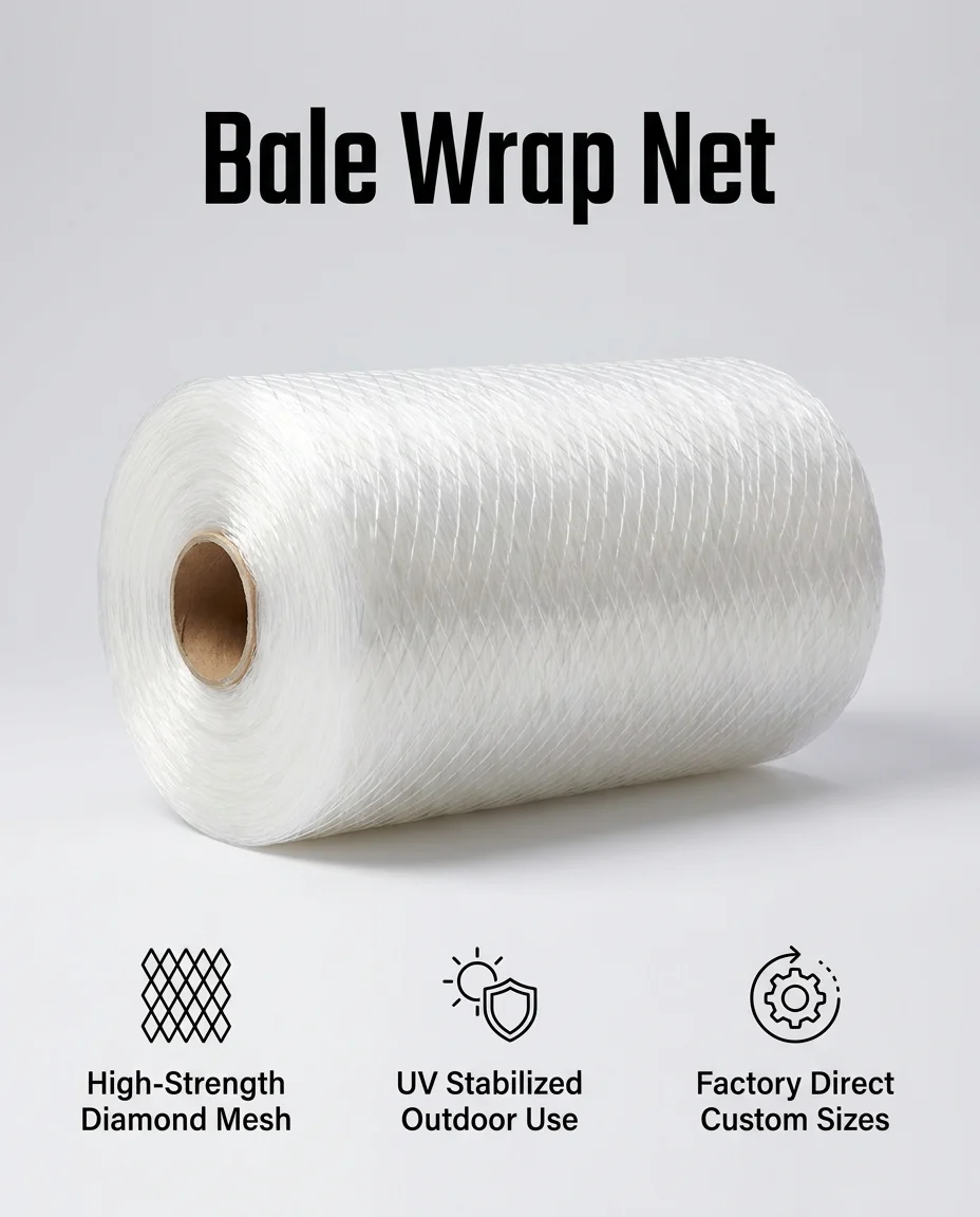 Agricultural Bale Net Wrap ສໍາລັບ Hay Straw ແລະ Forage Bales