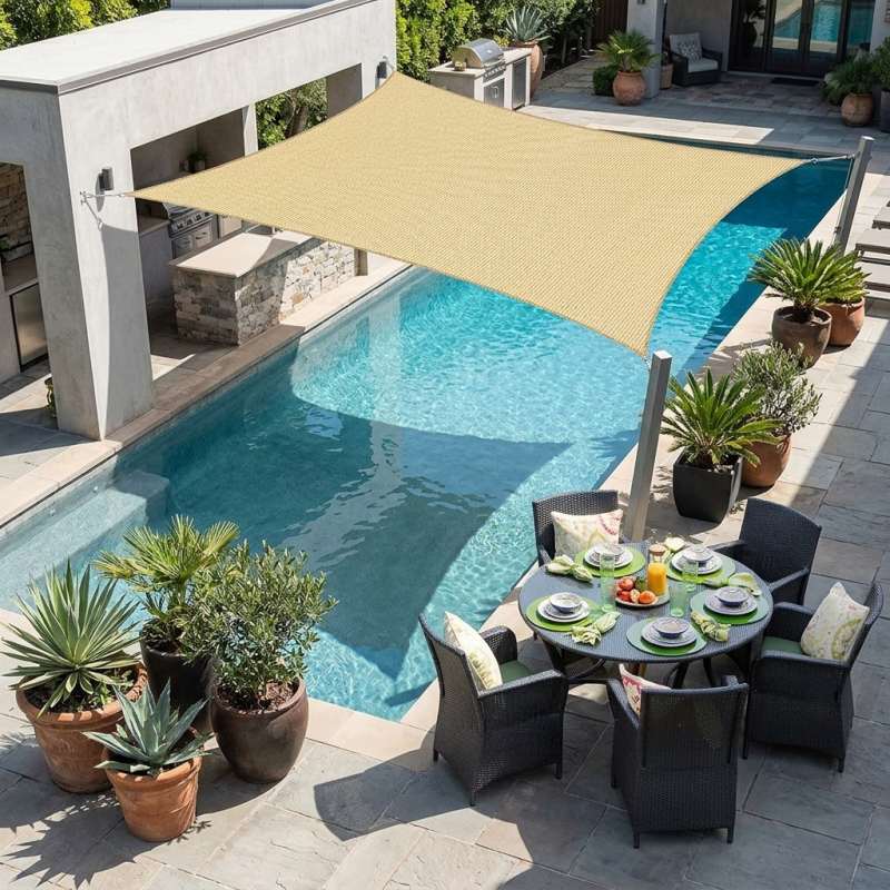 ຜະລິດຕະພັນຜ້າກັນແດດ HDPE Shade Sail Home