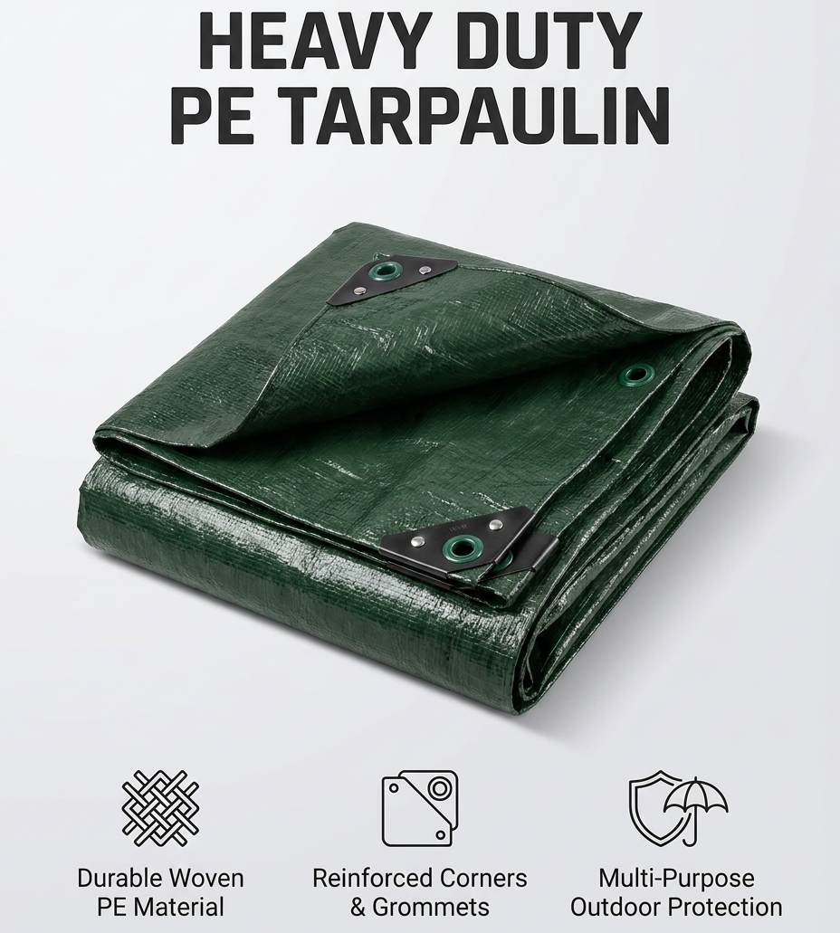 Heavy Duty Multi Purpose Waterproof Windproof UV Resistant PE Tarpaulin